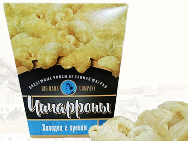 Чичарроны со вкусом холодца и хрена в Великом Новгороде