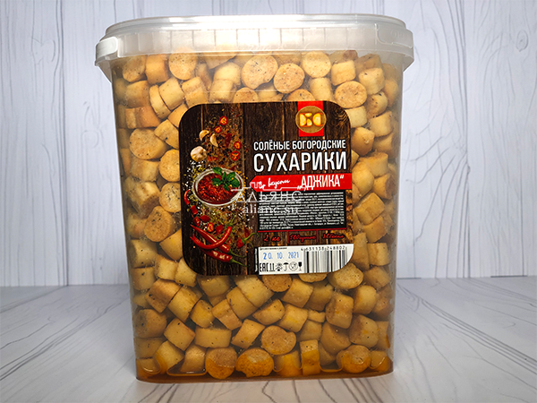 Сухарики с аджикой в Великом Новгороде